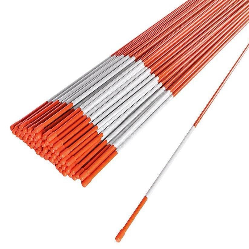 48" x 5/16" -Solid, Reflective Fiberglass Stakes - ORANGE