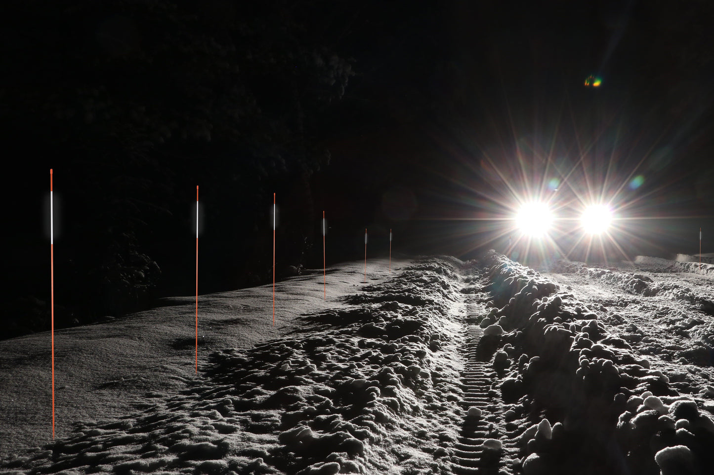 48" x 1/4" - Solid, Reflective Fiberglass Stakes  -  ORANGE