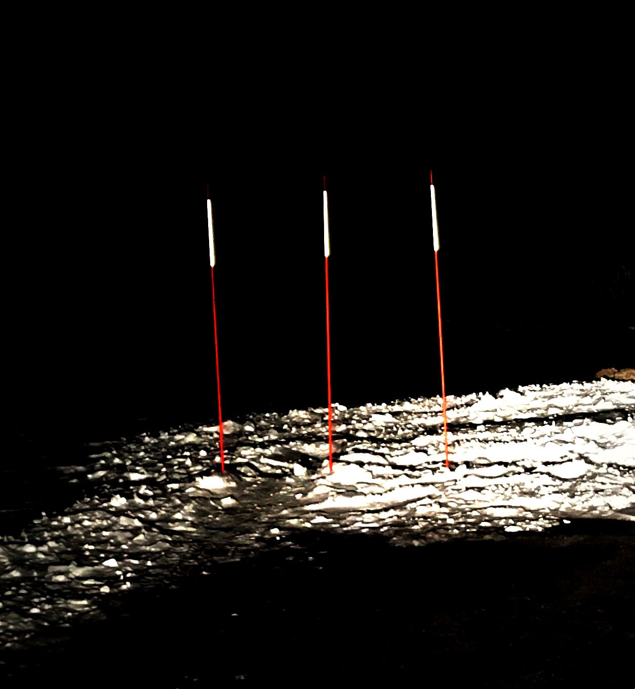 48" x 1/4" - Solid, Reflective Fiberglass Stakes  -  ORANGE