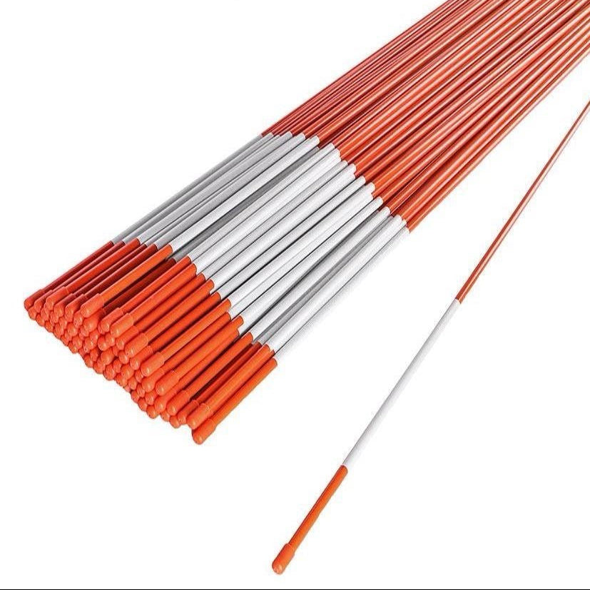 48" x 1/4" - Solid, Reflective Fiberglass Stakes  -  ORANGE