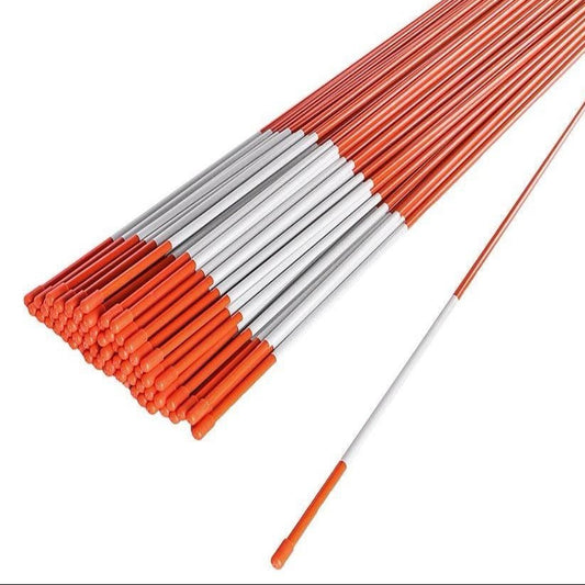 48" x 5/16" -Solid, Reflective Fiberglass Stakes - ORANGE