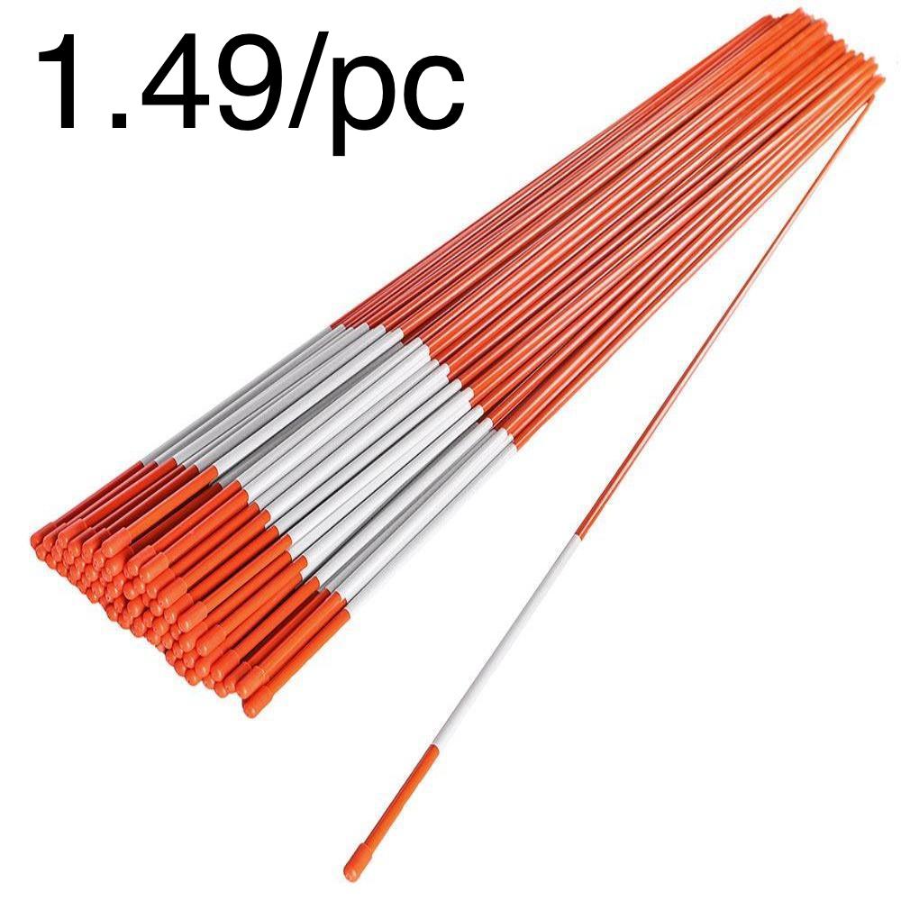 6' - 72" Length - (5/16" Diameter) Solid, Reflective Fiberglass Stakes - *1.49/pc*